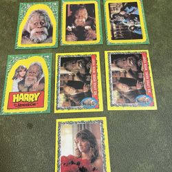 small lot of harry and the hendersons cards & stickers