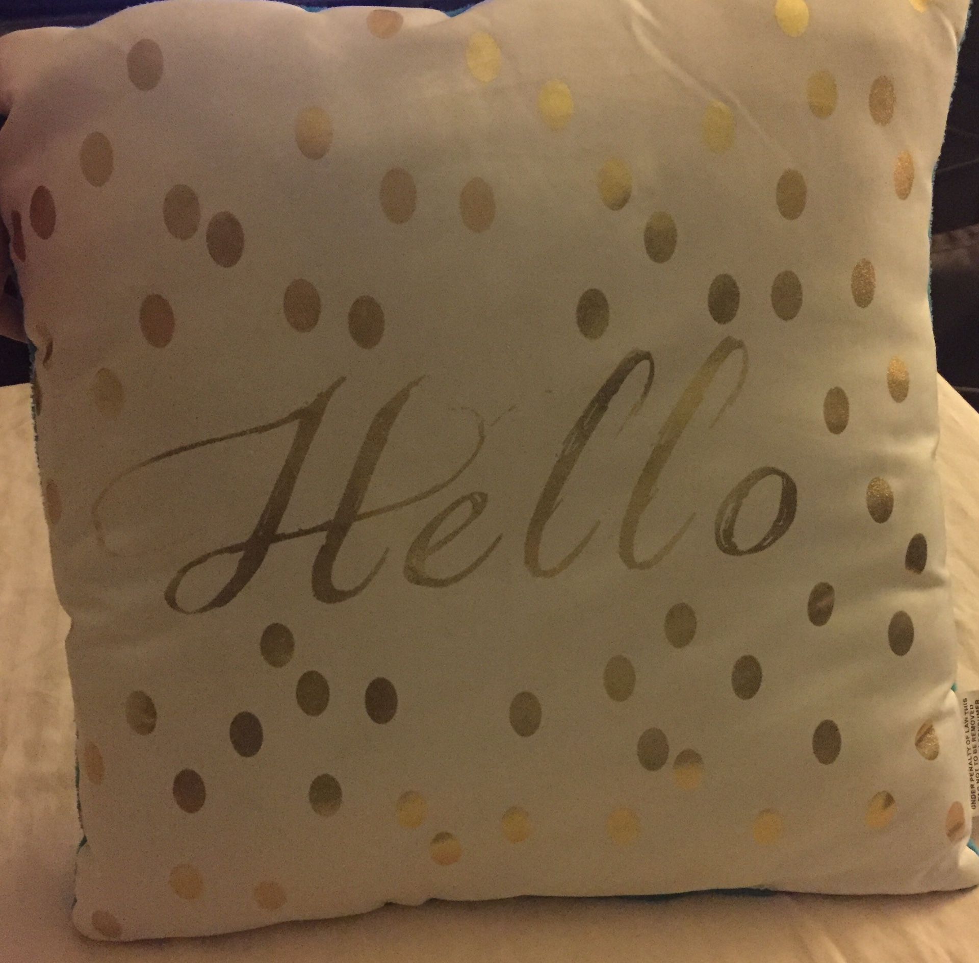 Decorative Hello Pillow
