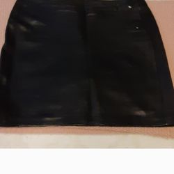 Black leather mini skirt by Inc, International Concepts, size 10