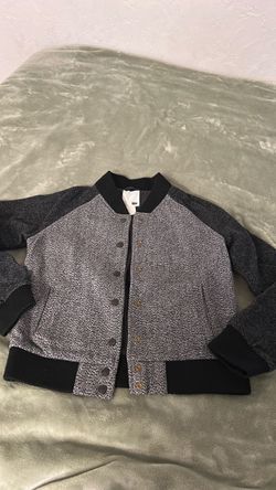 Levis/ Gray and Black Varsity Bomber Jacket