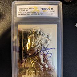 1996-97 Skybox EX-2000 23KT Gold Kobe Bryant RC HOF Purple Signature WCG 10