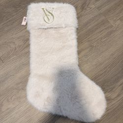 Victorias secret white fur stocking 