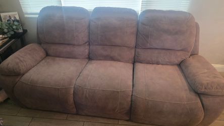3-Seat Microfiber Reclining Sofa