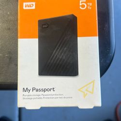 WD My Passport 5tb Hard Drive Portable Storage
