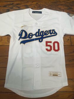 Youth White gold and blue Los Angeles dodgers 2026 championship mookie Betts  jersey
