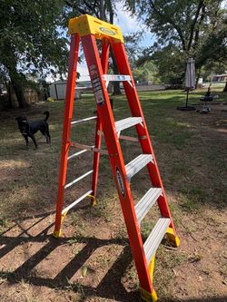 Werner Fiberglass 6 ft Step Ladder 300 lb