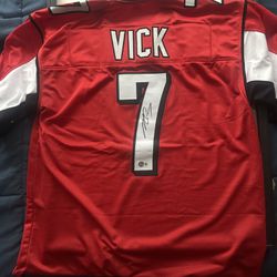 Signed Mike Vick Falcons Jersey 