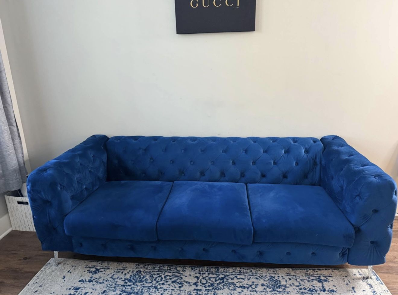 Blue Velvet Couch