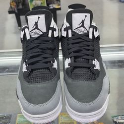 Nike Air Jordan 4 Retro Fear FQ8138-002 Men Size 12.5 Black White Grey