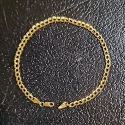 Genuine Solid 10k Gold Thin Cuban Bracelet 2 Grams 8.5" Long 4mm Wide Real Gold Not Plated FIRM PRICE! ⛓️🪙