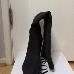 Black Wedge Heel
