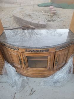 Vintage China Cabinet with Marble top