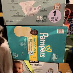 Unopened Boxes Size 1 Diaper