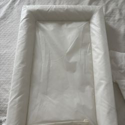 White Baby Changing Mat with Grey Cover