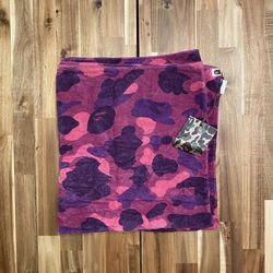 BAPE Purple Camo Beach Towel Huge Size