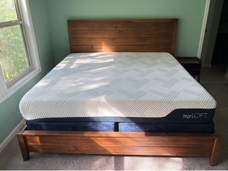 King size bed + memory foam mattress