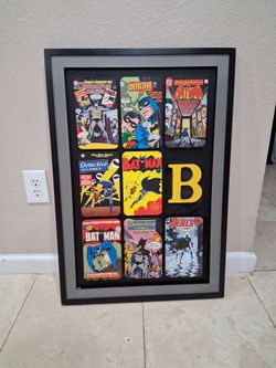 Framed Batman Comics Poster