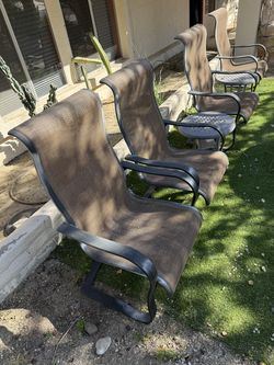 Patio chairs and end tables