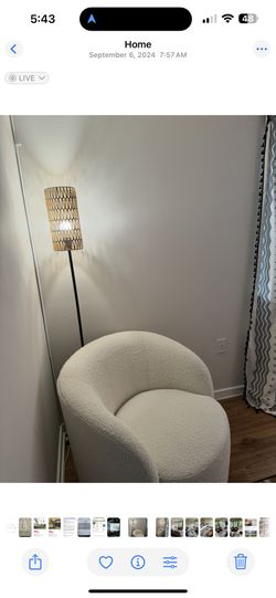 Cream 360 Swivel Chair