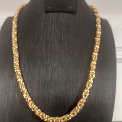 14K Gold Plated 18 Inch 8mm Chain With Life Time Guarantee 
