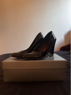 Vintage Black Heels/Wedges (6.5)