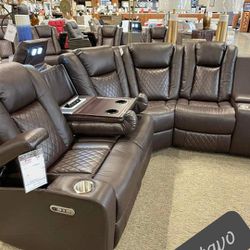 $55 Down Payment Power Reclining Sectional Sofa 