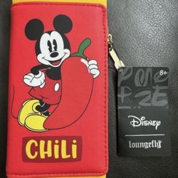 Loungefly Disney Mickey Mouse Hot Chili Sauce Packet Figural Flap Wallet NEW  Add a Little Chili Spice to your Favorite Bag with this Sweet and Spicy 