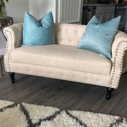 New Curved Love Seat Throw  Pillows Not Included