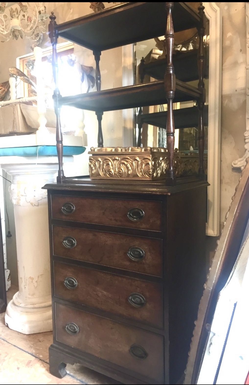 Small Antique Bachelor Chest