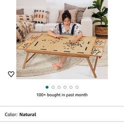 TEAKMAMA 2000 Piece Wooden Jigsaw Folding Puzzle Board, Puzzle Table with Legs and Cover, 41.3” X 27.5” Jigsaw Puzzle Board with 4 Drawers & Cover, Po