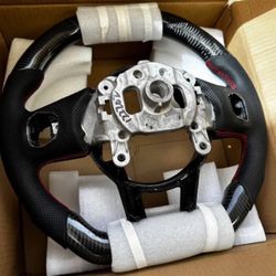 Jeep Real Carbon Fiber Steering Wheel Replacement for Jeep Wrangler JL GLADIATOR