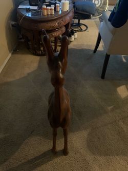 Large wood carb giraffe