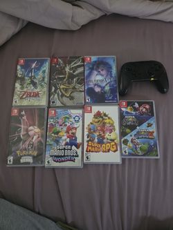 Nintendo switch games and pro controller bundle