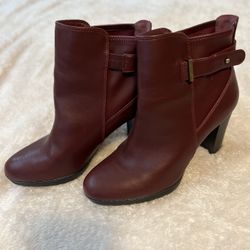 burgundy boots 7
