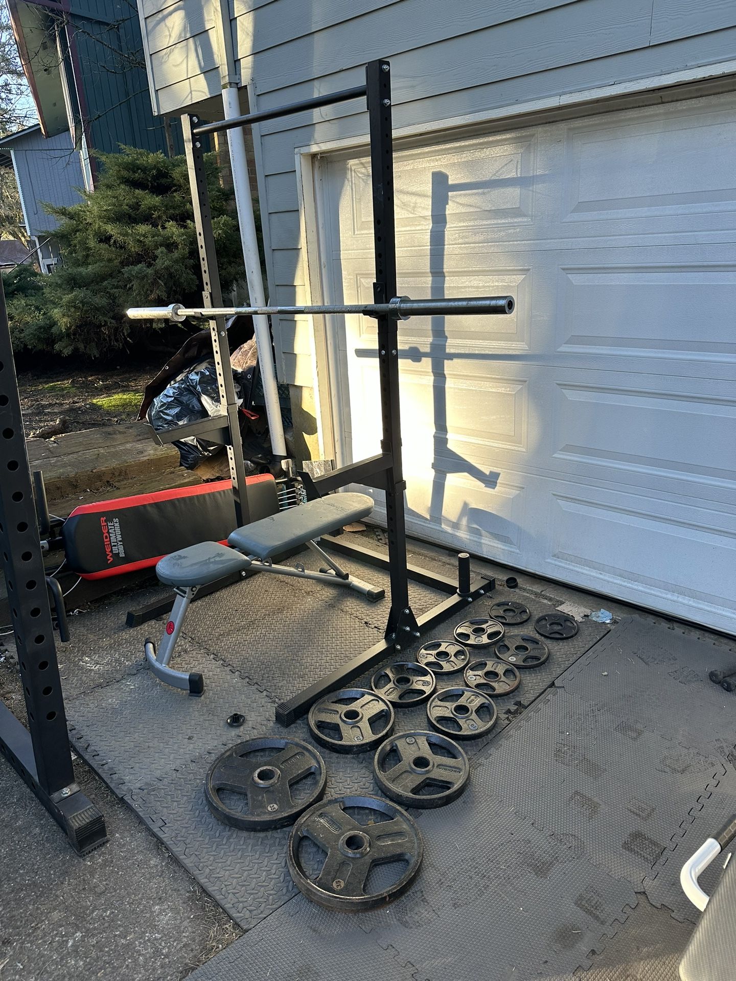Squat Rack set  with Weights 