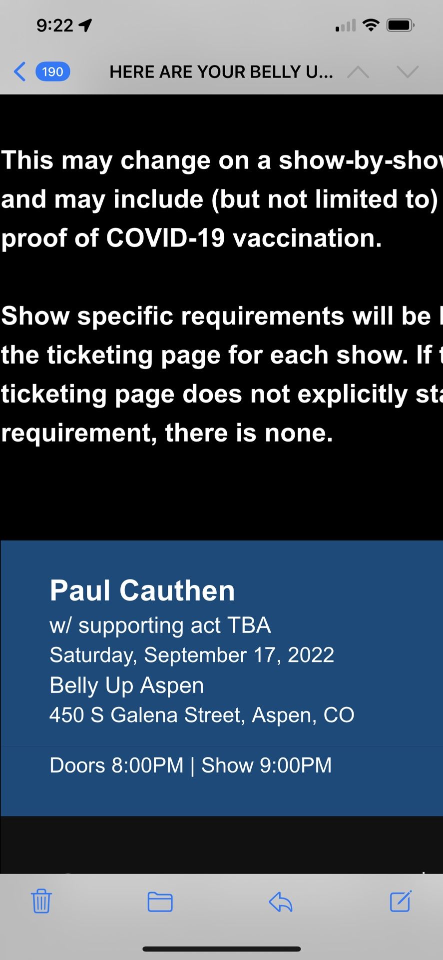 Paul Cauthen Ticket