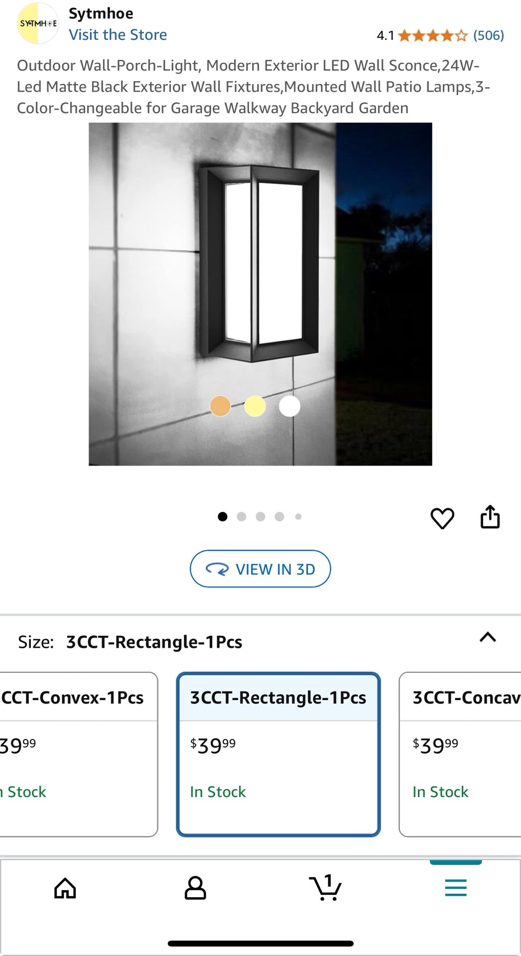Outdoor Wall-Porch-Light, Modern Exterior LED Wall Sconce,24W-Led Matte Black Exterior Wall Fixtures,Mounted Wall Patio Lamps,3-Color-Changeable for G