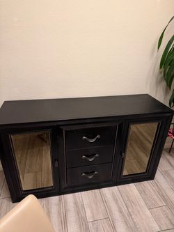 Black Studded Buffet Table by high quality Najarian Furniture