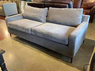 Plush Modern Minimal Grey 3-Seater Sofa