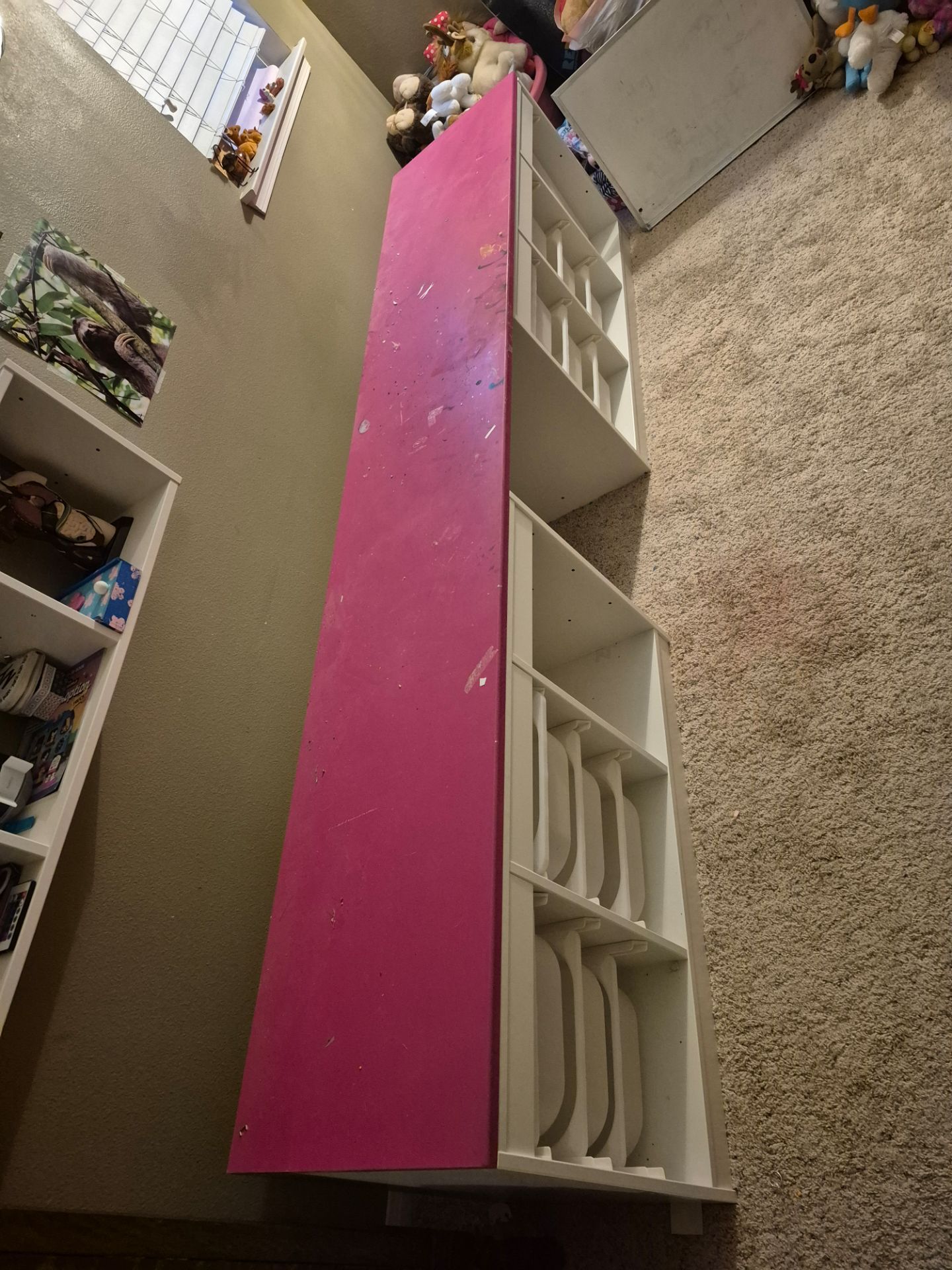 Child's desk with storage