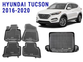 All weather floor mats trunk liner set for Hyundai Tucson 2016-2020 3D Custom fit