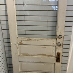 Antique Wood Door Vintage Decor With Glass