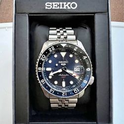 Seiko 5 SSK003 GMT Black/Blue Dial