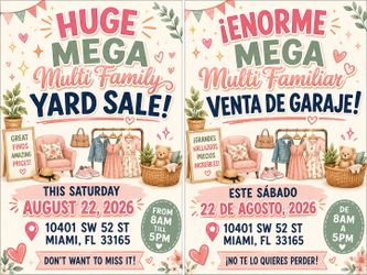 Multi family yard sale mega huge