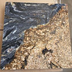 Beautiful Granite Dough Pastry Plant Board Fabricated Piece Rounded Corners 14" x 14" x  1 1/4" Thick 