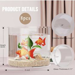 NEW 8 Glass Cylinder Vases 