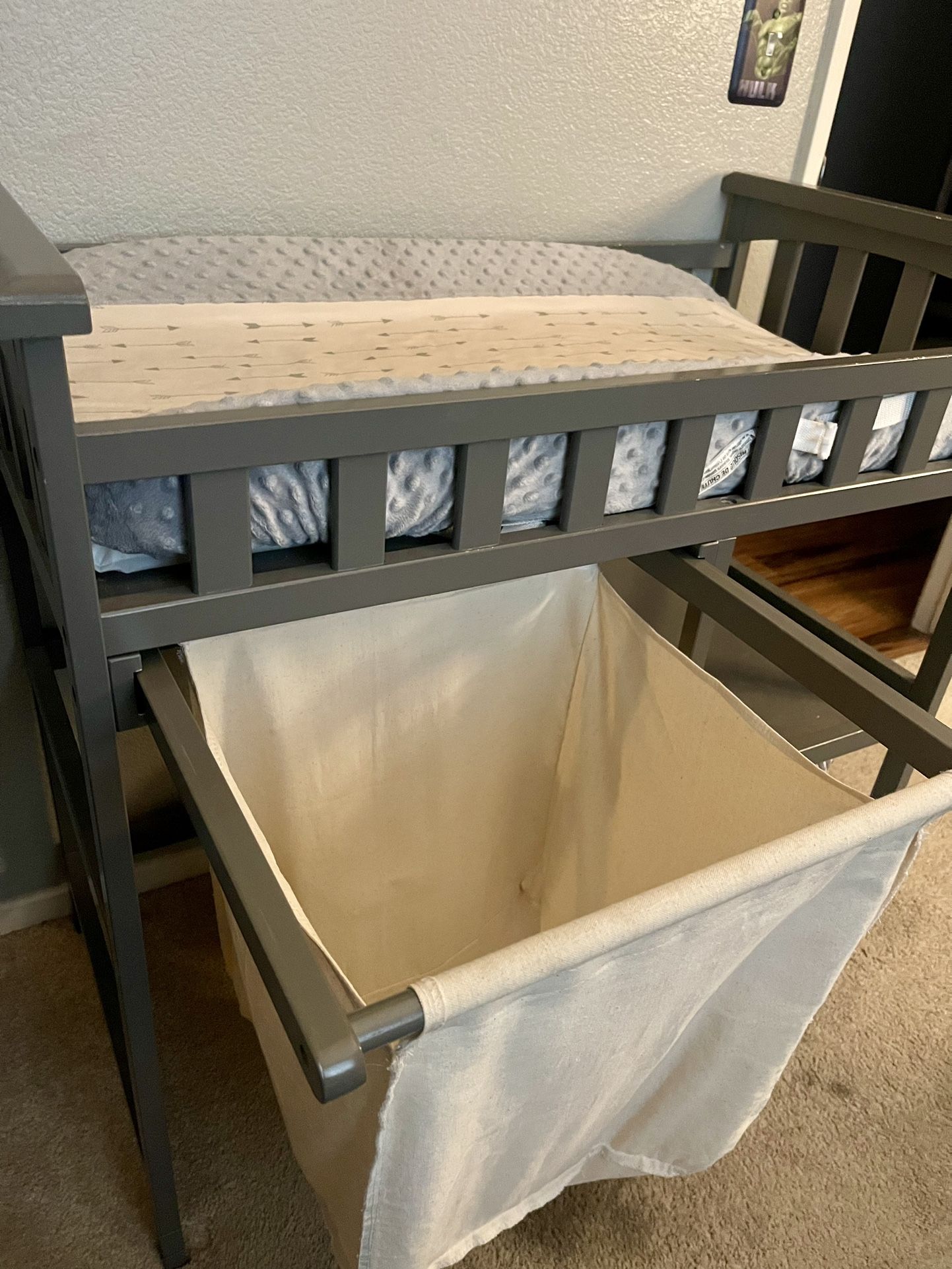 Gray  baby Changing Table