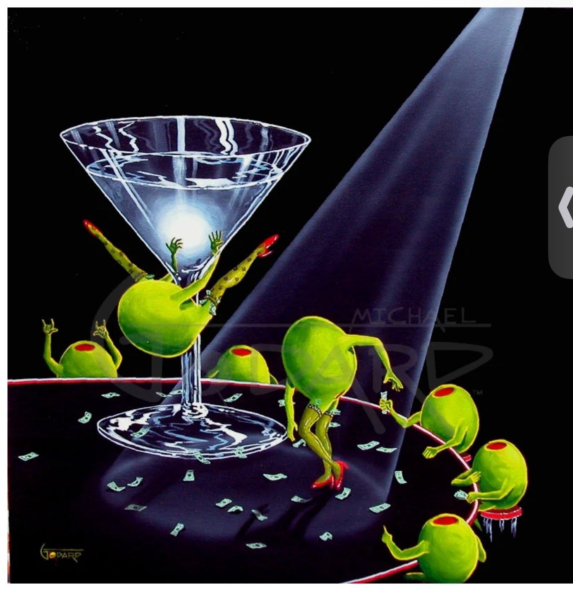 Michael Godard EVEN DIRTIER MARTINI Framed Poster Print