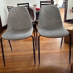 Pair of Sunitar Grey Round Spoon Chairs