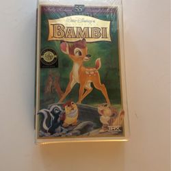 Bambi VHS Tape … Walt Disney’s Masterpiece Bambi 55th Anniversary… Fully Restored … Limited Edition … Rare